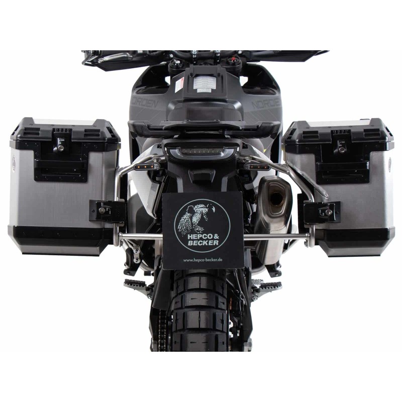 Hepco e Becker 6517634 00 22 00 40 Portavaligie E Valigie Laterali Xplorer Argento Per Husqvarna Norden 901 Dal 2022