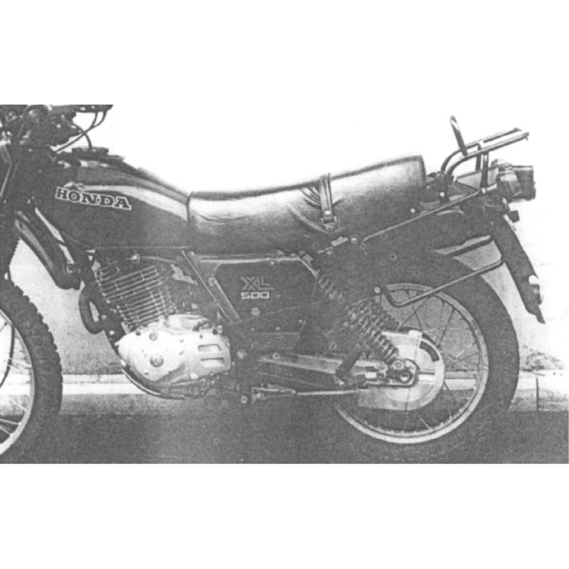 Hepco e Becker 650143 00 01 Set Portaborse Laterale E Portapacchi Tubolare Nero Per Honda Xl 500 S Dal 1979 Al 1981