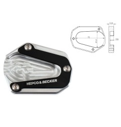 Hepco e Becker 42117644 00 91 Piastra Cavalletto Argento E Nero Per Triumph Tiger 900 Rally/pro Dal 2021 Al 2023