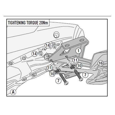 Givi SR2177 Portapacchi attacco specifico bauletto Yamaha Tracer 7 dal 2025