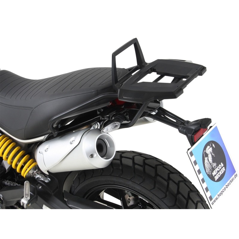 6527566 01 01 Hepco e Becker Attacco Alurack nero per bauletto per Ducati Scrambler 1100 2018