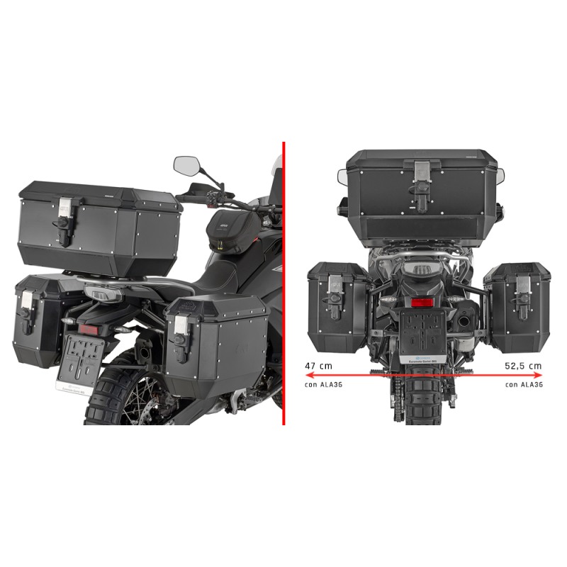 Givi PLO9230MK portavaligie laterale Monokey CF Moto MT-X 800 e 1000