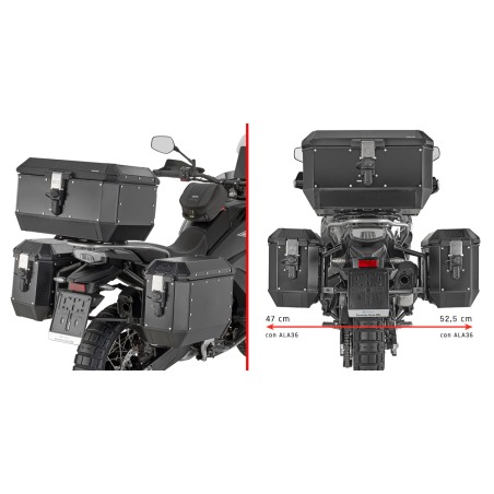 Kappa KLO9230MK portavaligie Monokey CF Moto MT-X 800 e 1000