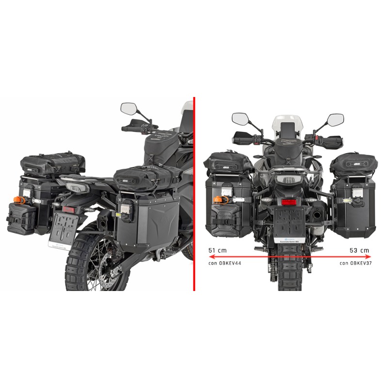 Givi PLO9230CAM portavaligie laterali CF Moto 800 MT-X dal 2025 1000 MT-X dal 2026 Givi PLO9230CAM portavaligie laterali CF Moto 800 MT-X dal 2025 1000 MT-X dal 2026