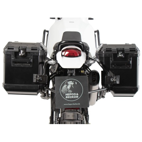 Hepco e Becker 6517638 00 01 01 40 Set Portavaligie Con Valigie Xplorer Cutout Nero Per Ducati Desert X Dal 2022