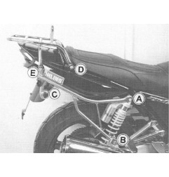 Hepco e Becker Portapacchi Tubolare Cromato Per Yamaha Xjr 1300 Dal 2004 Al 2006