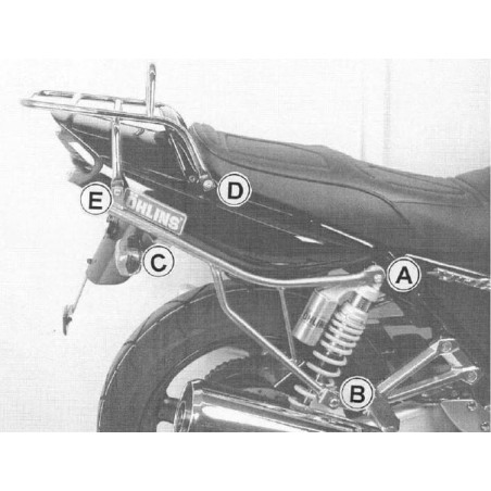 Hepco e Becker Portapacchi Tubolare Cromato Per Yamaha Xjr 1300 Dal 2004 Al 2006