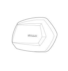 Coperchio destro completo di ricambio SHAD D1B35TRR per valigia laterale SH35 in alluminio