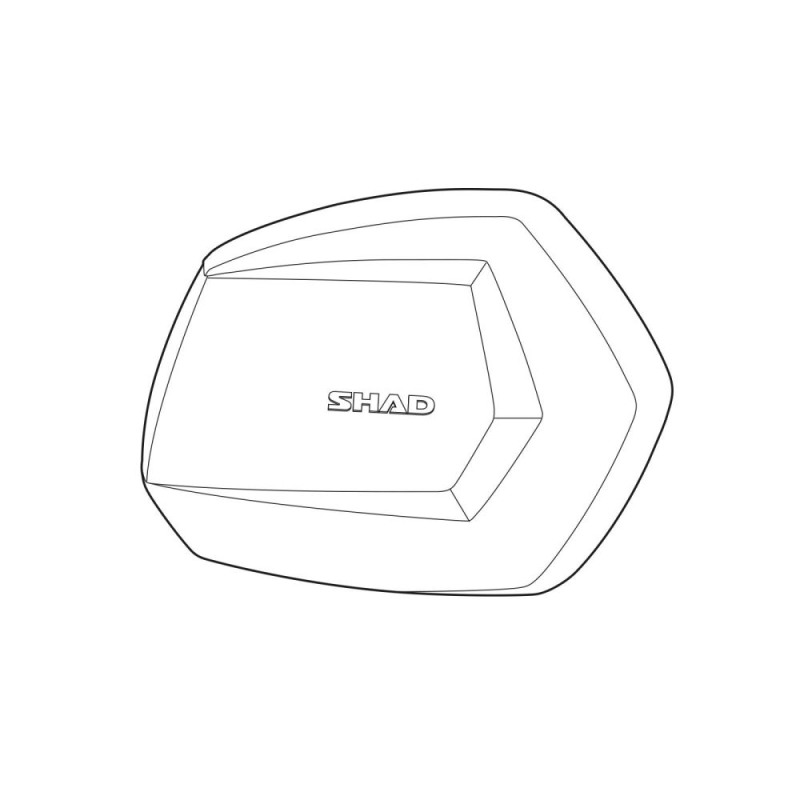 Coperchio destro completo di ricambio SHAD D1B35TRR per valigia laterale SH35 in alluminio