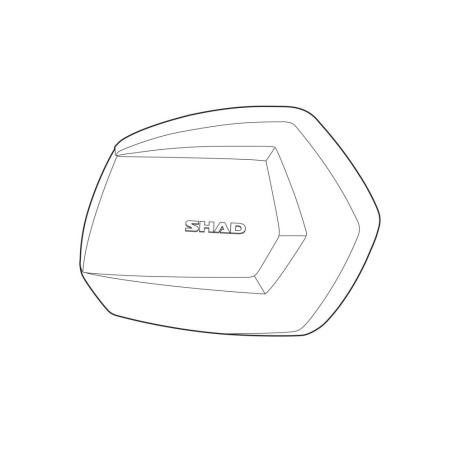 Coperchio destro completo di ricambio SHAD D1B35TRR per valigia laterale SH35 in alluminio