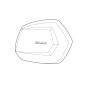 Coperchio destro completo di ricambio SHAD D1B35TRR per valigia laterale SH35 in alluminio