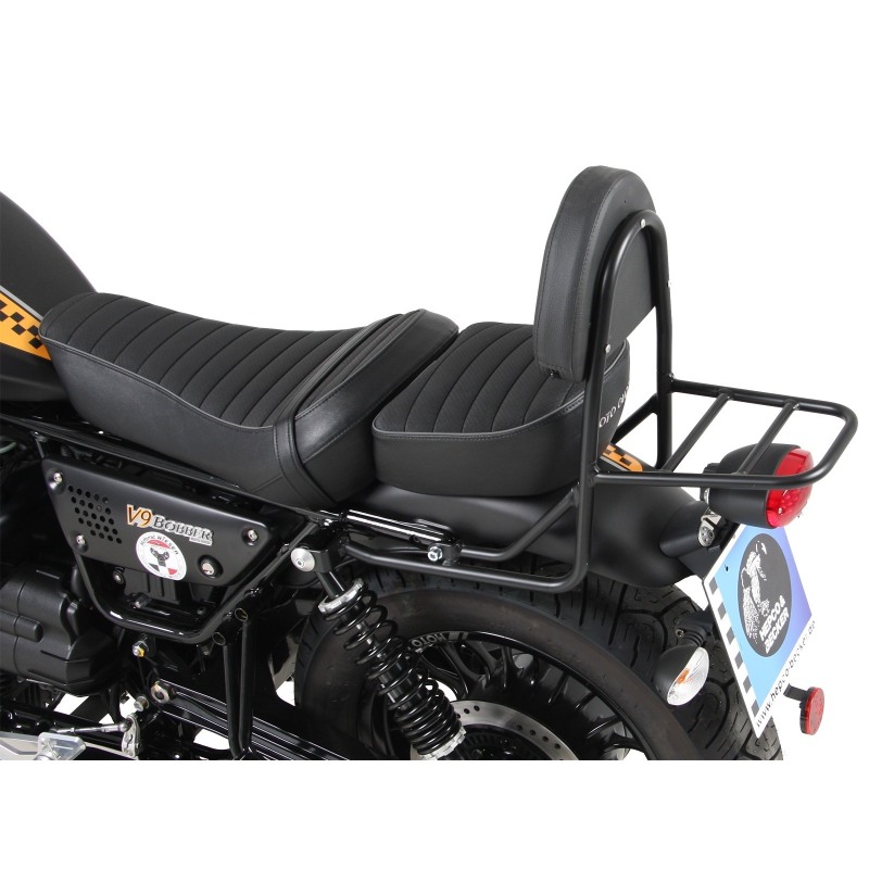 611552 00 02 Hepco e Becker Schienale con portapacchi cromato per Moto Guzzi V9 Bobber 2017 con sedile lungo
