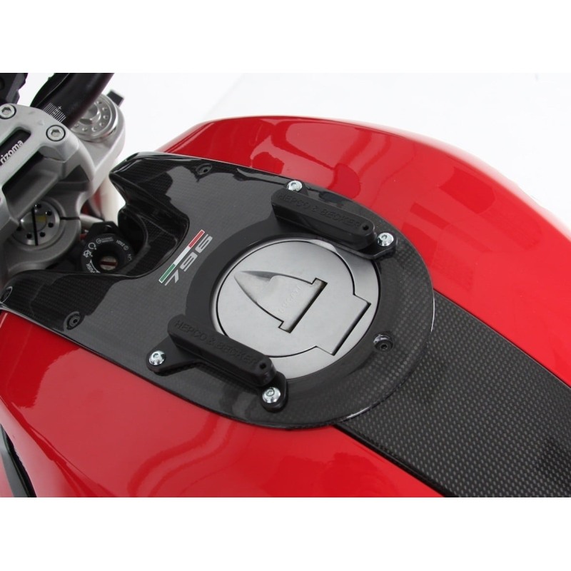 Hepco e Becker 516713 00 01 Anello Serbatoio Basic Con Unità Di Blocco, Nero, Per Ducati Monster 1100/s Dal 2009 Al 2010