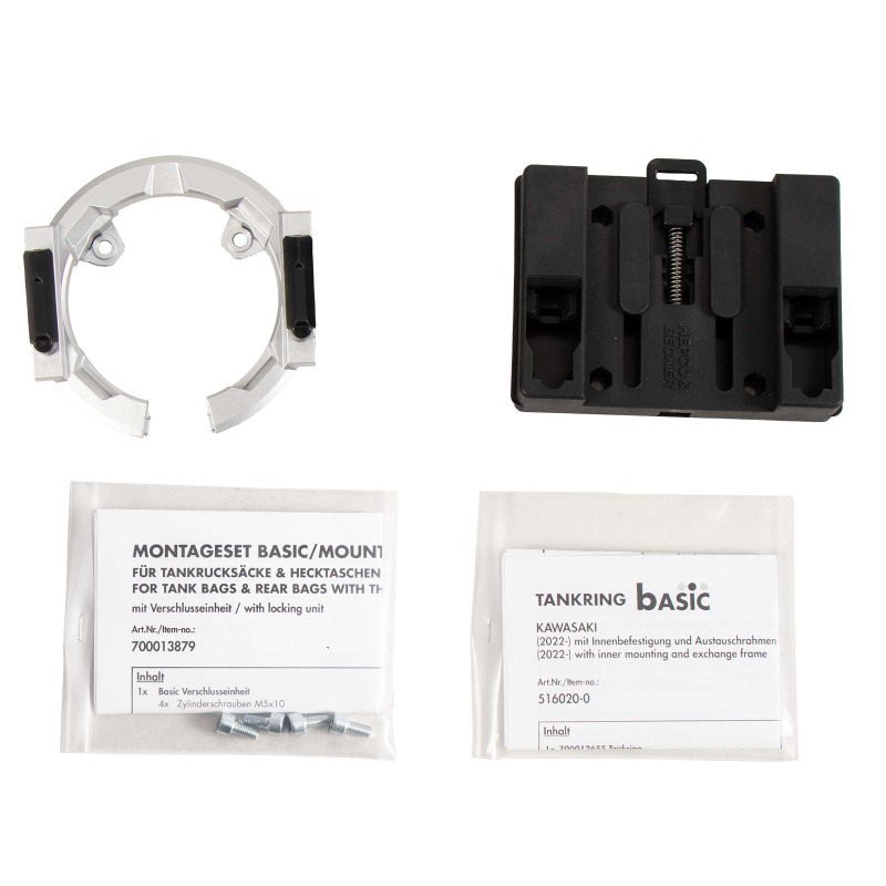 Hepco e Becker Anello Serbatoio Basic In Argento Per Kawasaki Ninja 650 Dal 2022