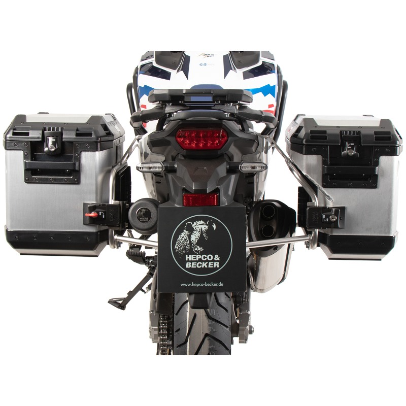 Hepco e Becker 6519544 00 22 00 40 Set Portavaligie Laterali Xplorer Argento Per Honda Crf 1100l Africa Twin Adventure Sports Da
