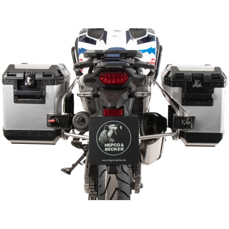 Hepco e Becker 6519544 00 22 00 40 Set Portavaligie Laterali Xplorer Argento Per Honda Crf 1100l Africa Twin Adventure Sports Da