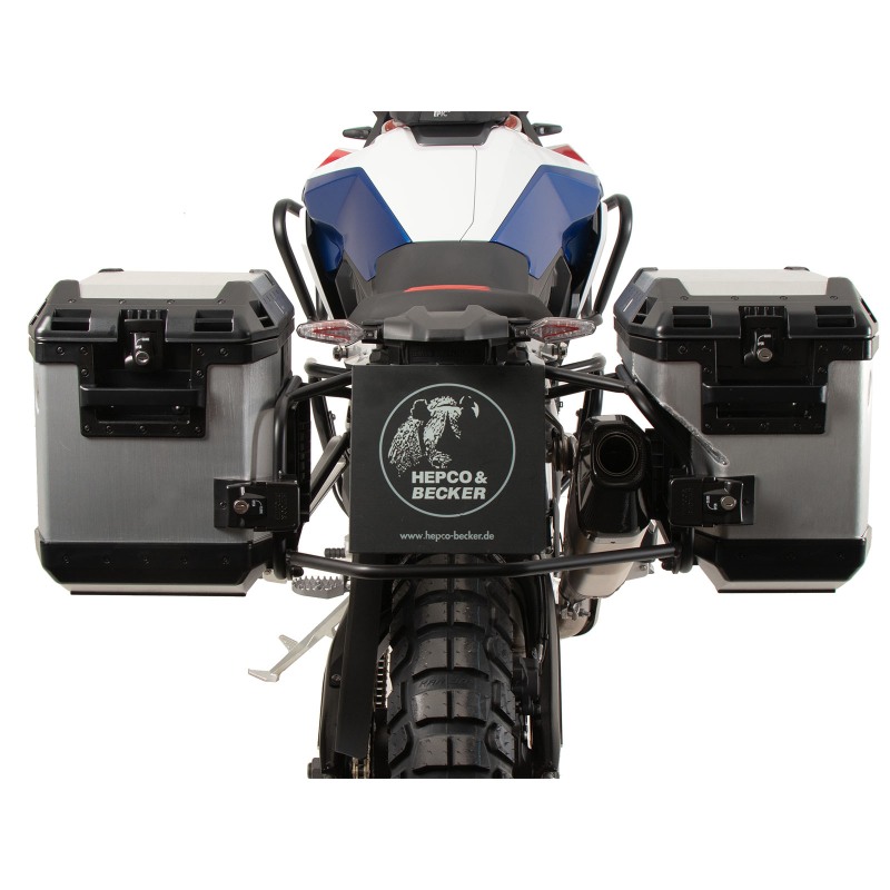Hepco e Becker 6516534 00 01 00 40 Set Valigie Laterali Xplorer, Valigie 37 E 40 L, Nero E Argento Per Bmw F 900 Gs Dal 2024