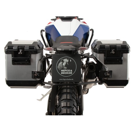 Hepco e Becker 6516534 00 01 00 40 Set Valigie Laterali Xplorer, Valigie 37 E 40 L, Nero E Argento Per Bmw F 900 Gs Dal 2024