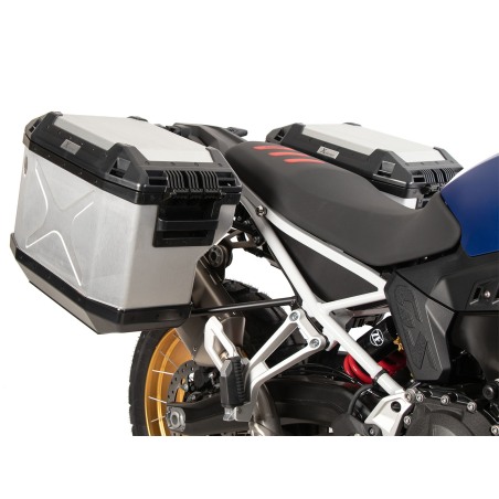 Hepco e Becker 6516534 00 01 00 40 Set Valigie Laterali Xplorer, Valigie 37 E 40 L, Nero E Argento Per Bmw F 900 Gs Dal 2024