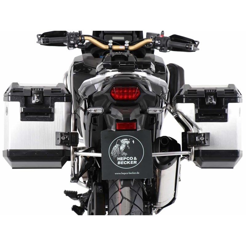 Hepco e Becker 6519549 00 22 00 40 Valigie Laterali Xplorer Acciaio Inox E Argento Per Honda Crf 1100l Africa Twin Dal 2024