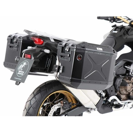 Hepco e Becker 6519549 00 22 01 40 Set Valigie Laterali Xplorer Nero E Acciaio Inox Per Honda Crf 1100l Africa Twin Dal 2024