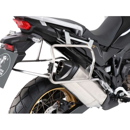 Hepco e Becker 6519549 00 22 01 40 Set Valigie Laterali Xplorer Nero E Acciaio Inox Per Honda Crf 1100l Africa Twin Dal 2024