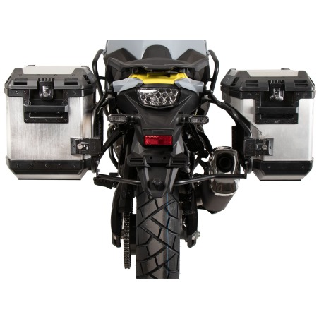 Hepco e Becker 6513553 00 01 00 40 Set Valigie Laterali Xplorer Nero E Argento Per Suzuki V-strom 800 Dal 2024