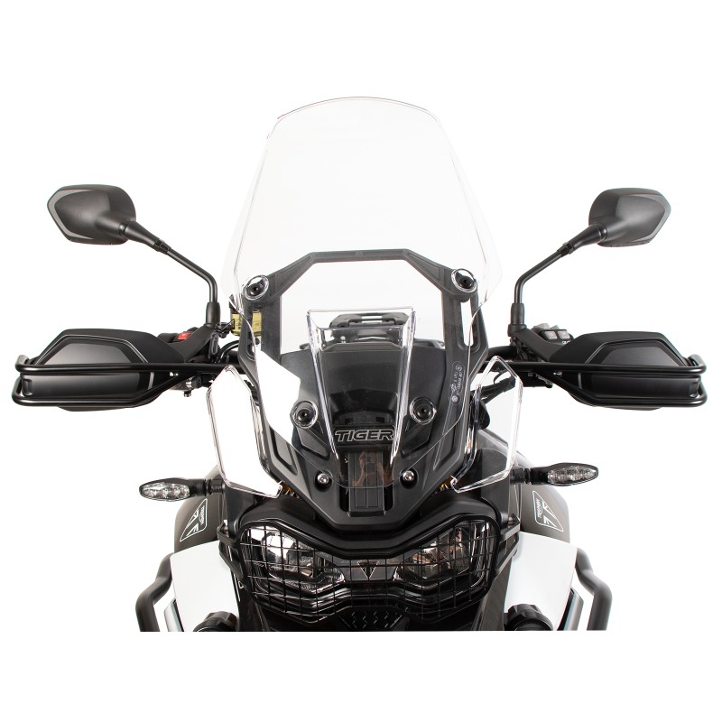 Hepco e Becker 42127657 00 01 Protezione Paramani Nera In Acciaio Tubolare Per Triumph Tiger 900 Rally Pro Dal 2024