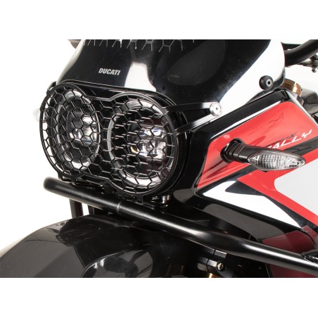 Hepco e Becker Griglia Di Protezione Faro Nera Per Ducati Desertx Rally Dal 2024