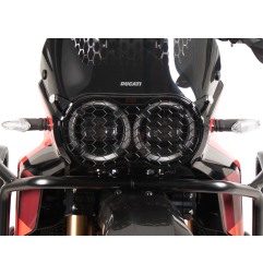 Hepco e Becker Griglia Di Protezione Faro Nera Per Ducati Desertx Rally Dal 2024