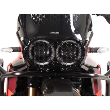 Hepco e Becker Griglia Di Protezione Faro Nera Per Ducati Desertx Rally Dal 2024