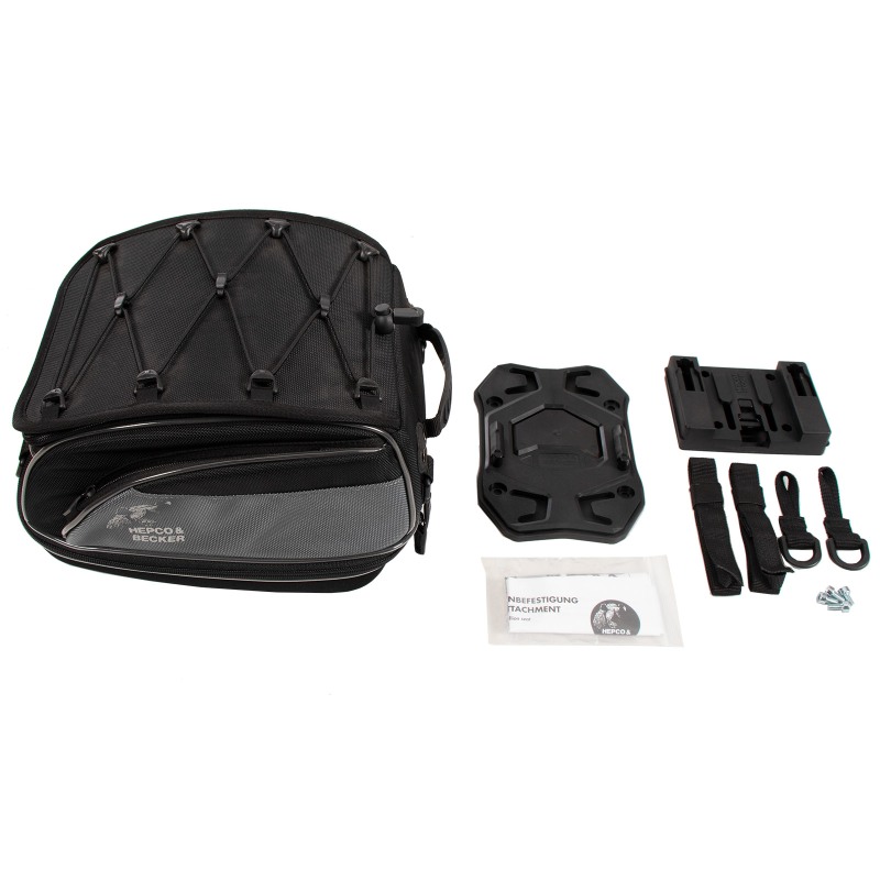 Hepco e Becker 640822 00 01 Borsa Posteriore Street Con Seatpad Basic, 7-10 L, Nera