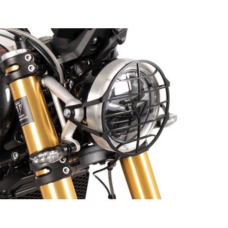 Hepco e Becker Griglia Di Protezione Faro Nera Per Triumph Scrambler 1200 Xe Dal 2024