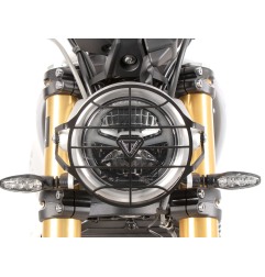 Hepco e Becker Griglia Di Protezione Faro Nera Per Triumph Scrambler 1200 Xe Dal 2024