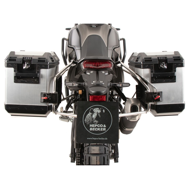 Hepco e Becker 6514582 00 22 00 40 Set Portavaligie Laterali Xplorer Cutout Argento Per Yamaha Ténéré 700 Dal 2025