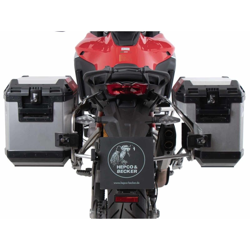 Hepco e Becker 6517680 00 22 00 40 Set Portavaligie Laterali Xplorer Acciaio Inox Per Ducati Multistrada V4 Dal 2025