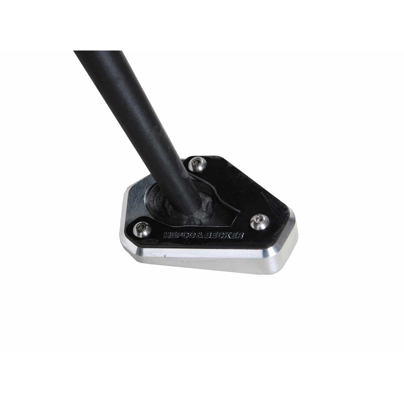 Hepco e Becker 42112562 00 91 Piastra Cavalletto Laterale Argento E Nero Per Kawasaki Z 650 S Dal 2026