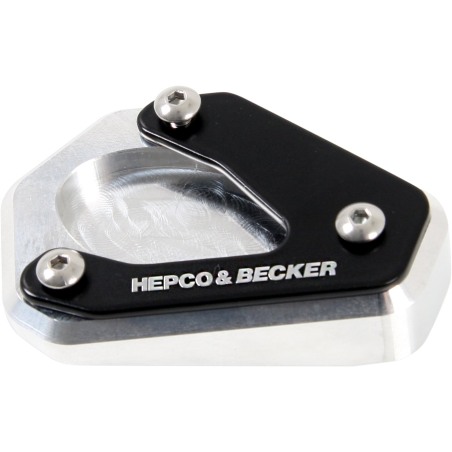 Hepco e Becker 42112562 00 91 Piastra Cavalletto Laterale Argento E Nero Per Kawasaki Z 650 S Dal 2026