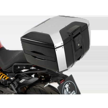 Hepco e Becker Set Portapacchi Smartrack Con Topcase Xcore Argento/nero Per Ducati Monster 890/+ Dal 2026