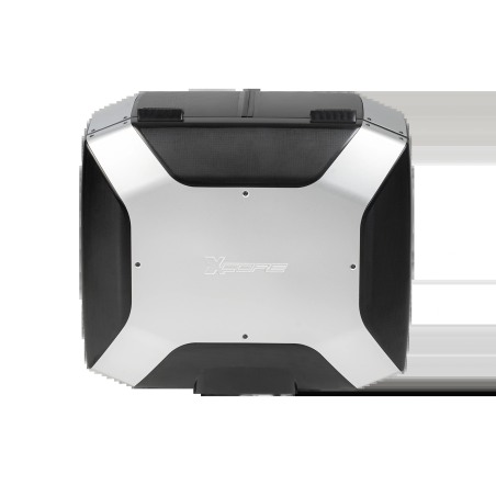 Hepco e Becker Set Portapacchi Smartrack Con Bauletto Xcore Argento/nero Per Kawasaki Z 650 Dal 2017