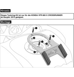 5069514 00 09 Hepco e Becker Anello da serbatoio per Honda CB 500 X 2019