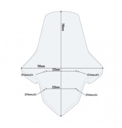 Kappa 7056DTK Parabrezza alto trasparente per SYM Cruisym 300 (17  18) e Joymax Z 300 (19)