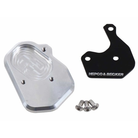 Hepco e Becker 42117716 00 91 Piastra Cavalletto Argento E Nero Per Aprilia Tuono V4 Factory Dal 2025