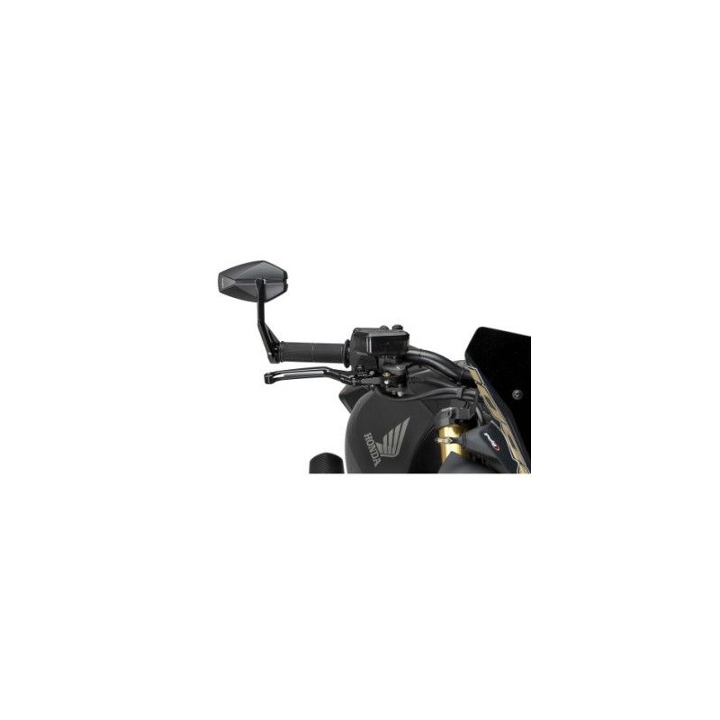 Puig Racing 22613N Specchietto Retrovisore Sinistro/destro Mp25 Nero, Alluminio Anodizzato, 63x110 Mm