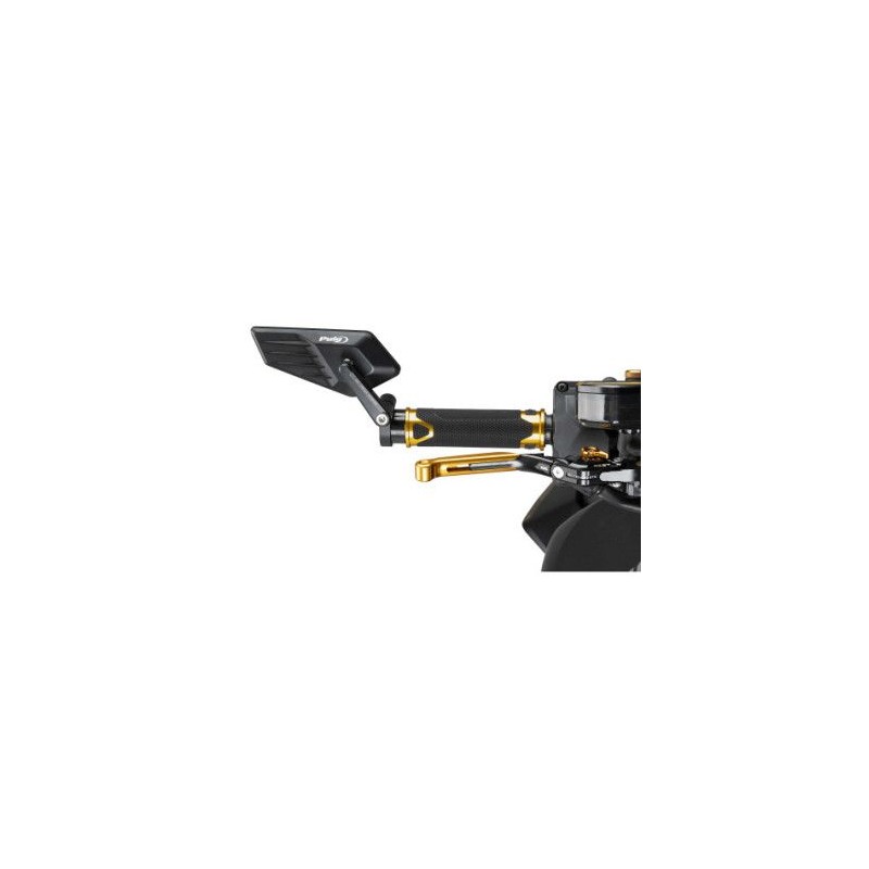Puig Racing 22669N Specchio Retrovisore Terminale Manubrio Destro Mod. Bladed Nero In Alluminio Cnc Anodizzato
