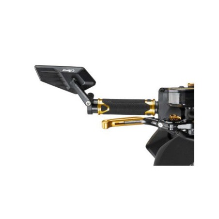 Puig Racing 22669N Specchio Retrovisore Terminale Manubrio Destro Mod. Bladed Nero In Alluminio Cnc Anodizzato