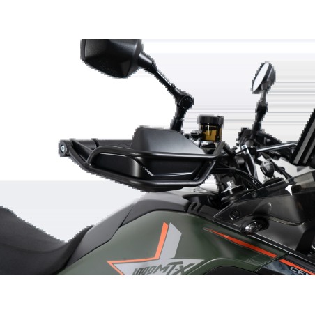 Hepco e Becker 42127717 00 01 Protezione Paramani Nera, Set Sinistra E Destra, Per Cf Moto 1000 Mt-x Dal 2026