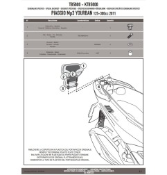 Givi TB5600 schienalino per passeggero Piaggio Mp3 Yourban 125-300 (11  18) e Mp3 300 HPE (19)