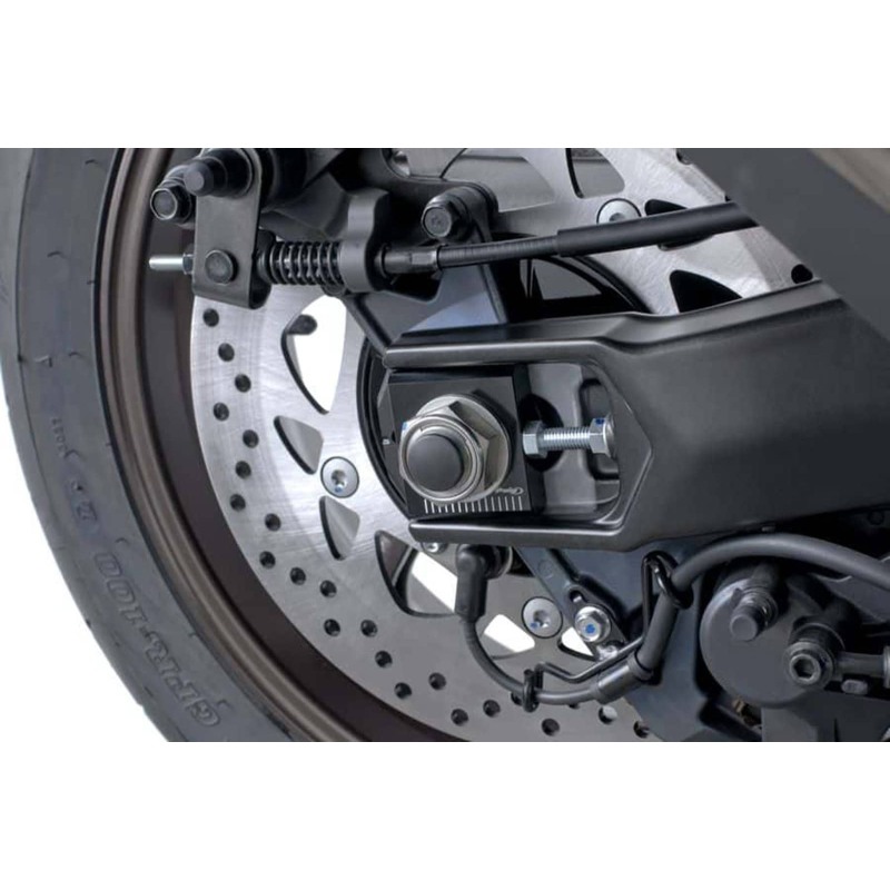 Puig Racing 7357N Registri Tendi-cinghia Graduati Neri Per Vari Modelli Yamaha T-max