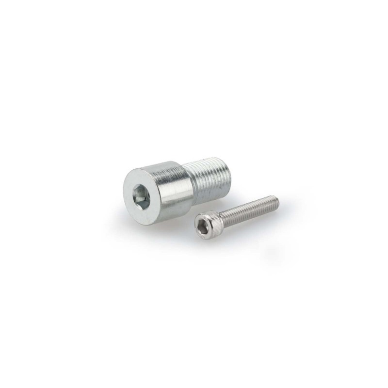 Puig Racing 9583P Adattatore Specchietto Retrovisore Argento In Alluminio Anodizzato Per Vari Modelli Yamaha